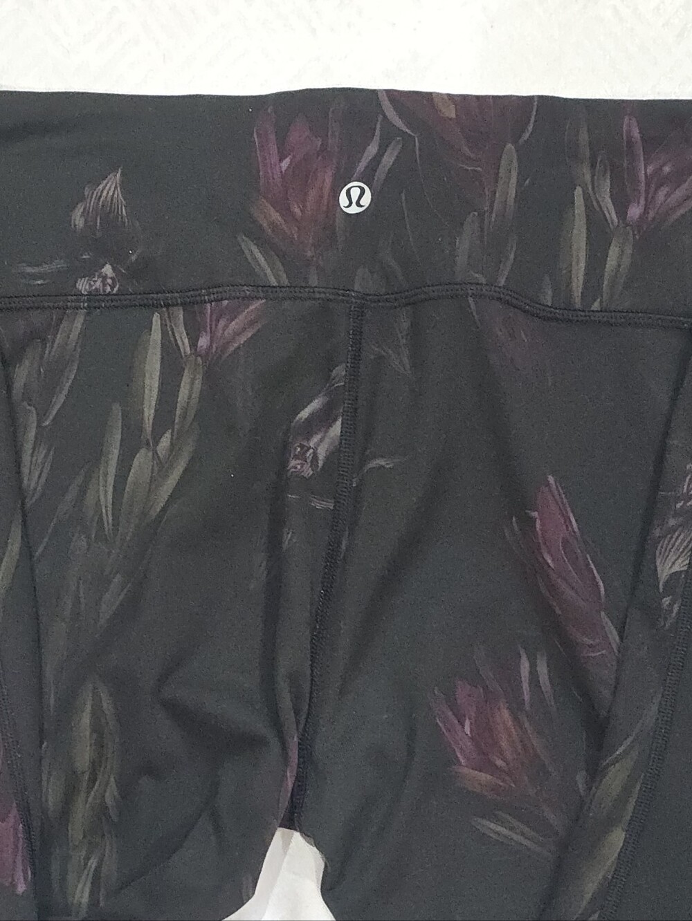 lululemon athletica Women's Black Floral High-Rise Leggings